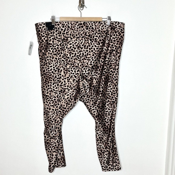 Torrid Liquid Leopard Print Side Rainbow Leggings Tan Women’s Size 4X - Picture 5 of 6